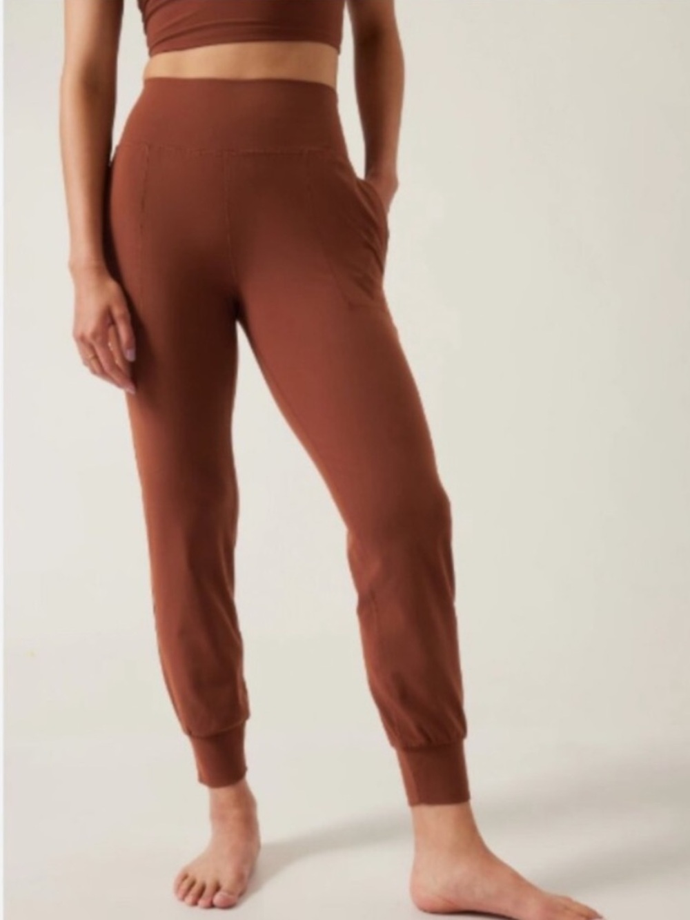 Athleta Salutation High Rise Jogger in Terracotta